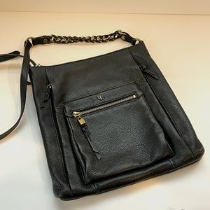 Elliott Lucca Black Leather Crossbody Bag